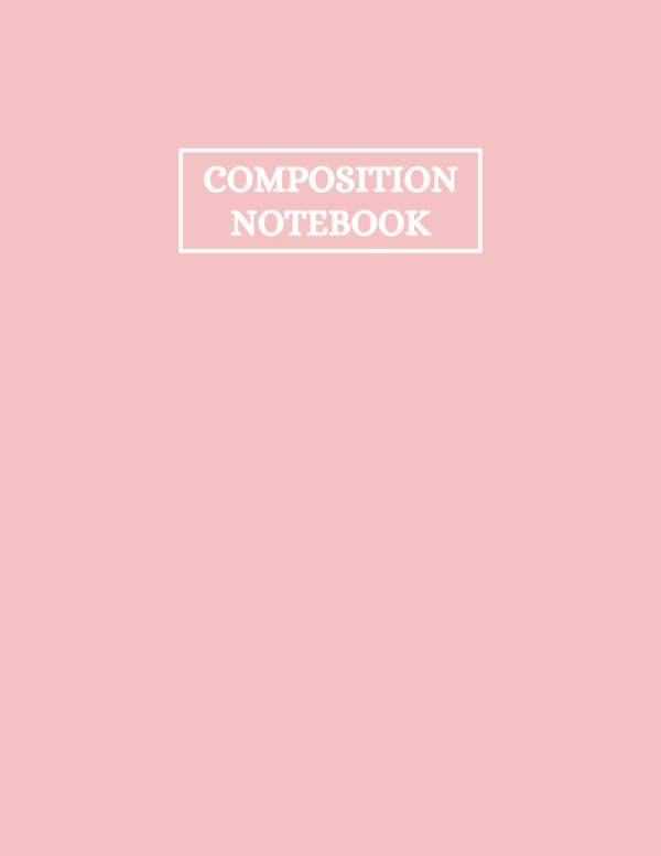 Solid Pastel Baby Pink Notebook (Front Cover)