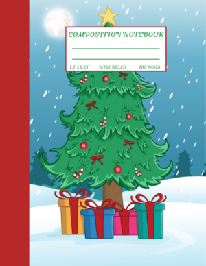 Wide-Ruled, Christmas Notebook (Front Cover)