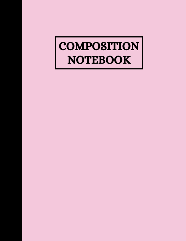 Pastel Pink and Black Notebook (Front Cover)