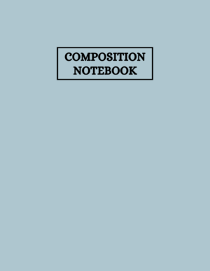 Pastel Blue Notebook (Front Cover)