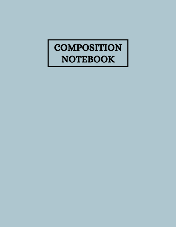 Pastel Blue Notebook (Front Cover)