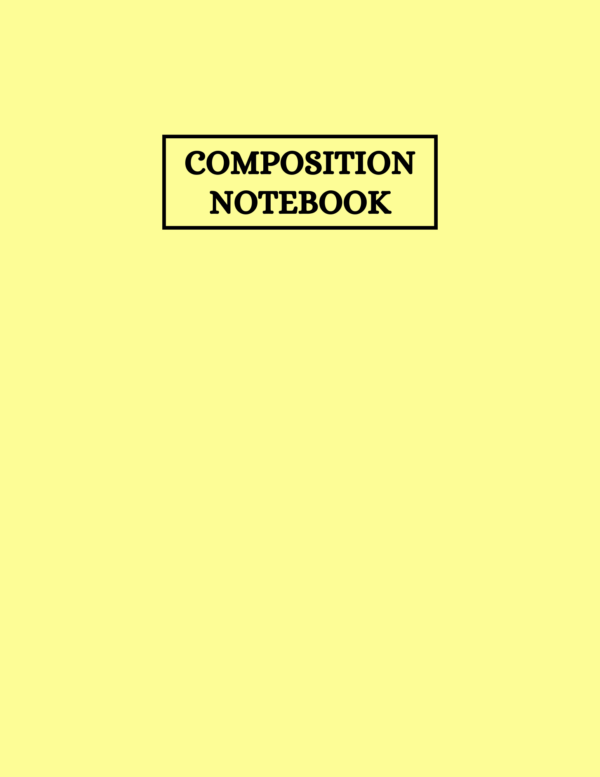 Pastel Yellow Notebook (Front Cover)