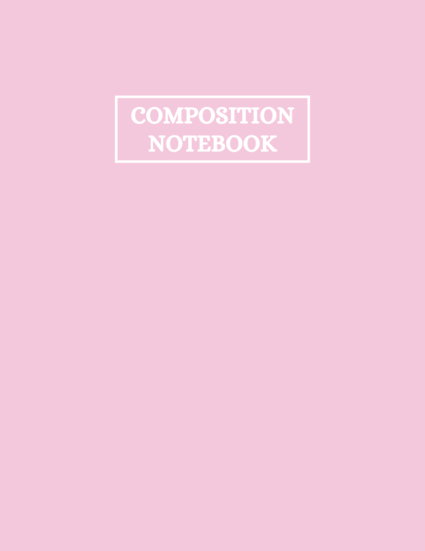 Pastel Pink Notebook (Front Cover)