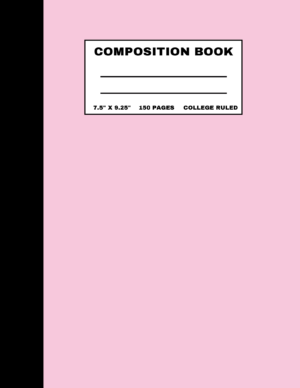 Pastel Pink Notebook, College-Ruled (Front Cover)